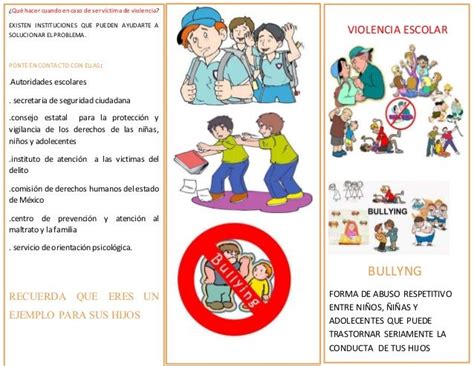 Triptico Bullying Messages Activities Humor Education Comics