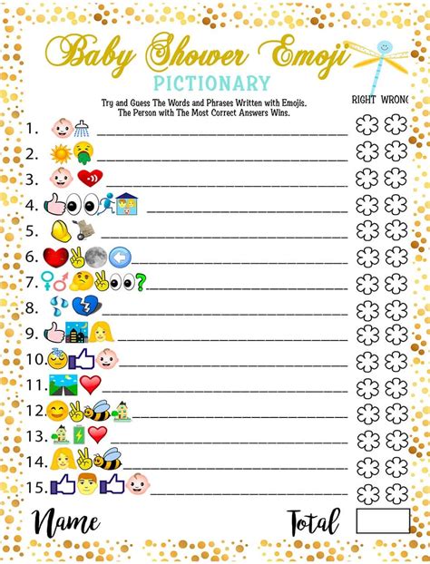 Lotus A Emoji Pictionary Baby Shower Game