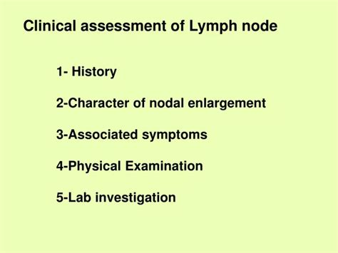 Ppt Clinical Assessment Of Lymph Node Powerpoint Presentation Free