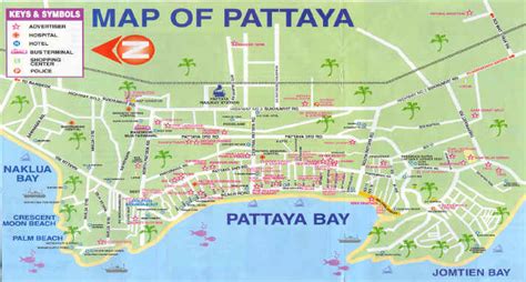 where is pattaya in thailand map map of world