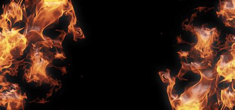 Fire Flames On Dark Background Wallpaper Background Cover Background