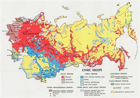 Ethnic Map Of Russia Russia Ethnic Map Eastern Europe Europe