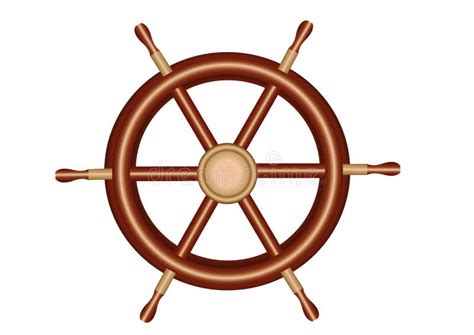 Ships Steering Wheel Illustration Stock Vector Illustration Of