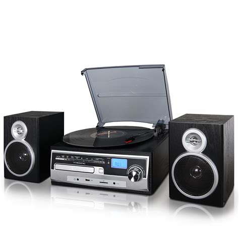 Buy Trexonic 3 Speed Vinyl Turntable Home Stereo System With Cd Player