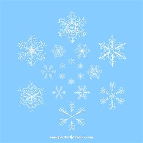 Premium Vector Awesome Snowflakes Collection