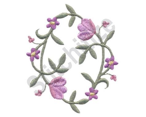 21 Flowers And Vines Embroidery Designs For Round Pillows