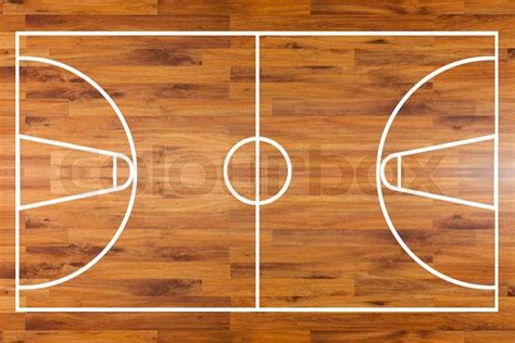 Aerial View Of A Hardwood Basketball Stock Photo Colourbox