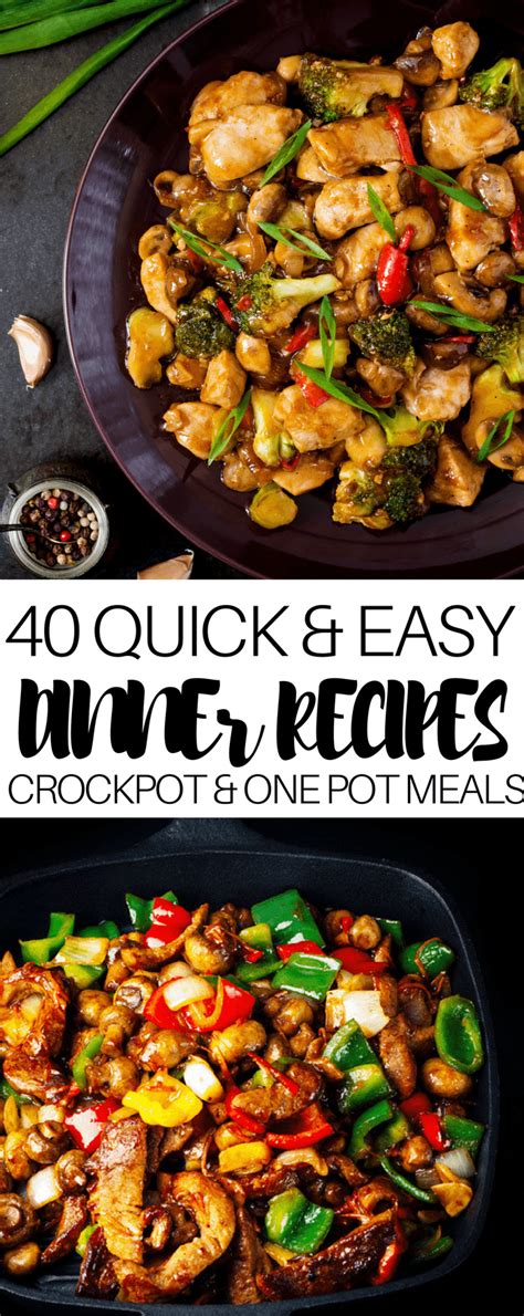 Delicious family dinner ideas doesn't have to be difficult. 40 Quick & Easy Dinner Recipes For Busy Moms-Word to Your ...