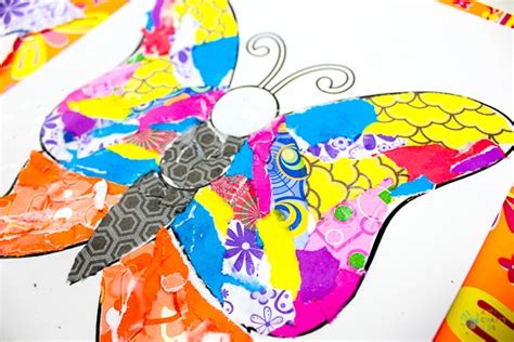 Paper Butterfly Collage Arty Crafty Kids