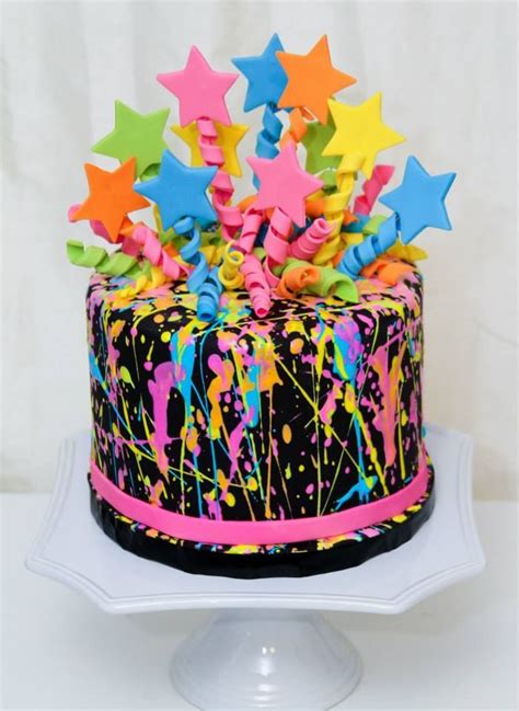 Image Result For Neon Birthday Cake Ideas Neon Cakes Neon Birthday