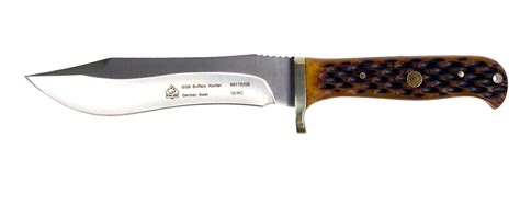 Puma Sgb Buffalo Hunter Jigged Bone Hunting Knife With Leather Sheath