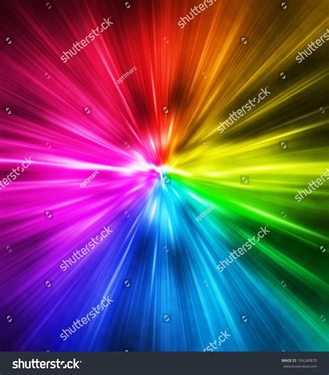 Light Speed Spectrum Of Rainbow Colored Rays Stock Photo 104240870