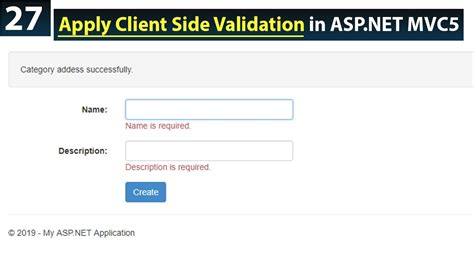 Form Validation In Asp Net Mvc How To Apply Client Side Validation In