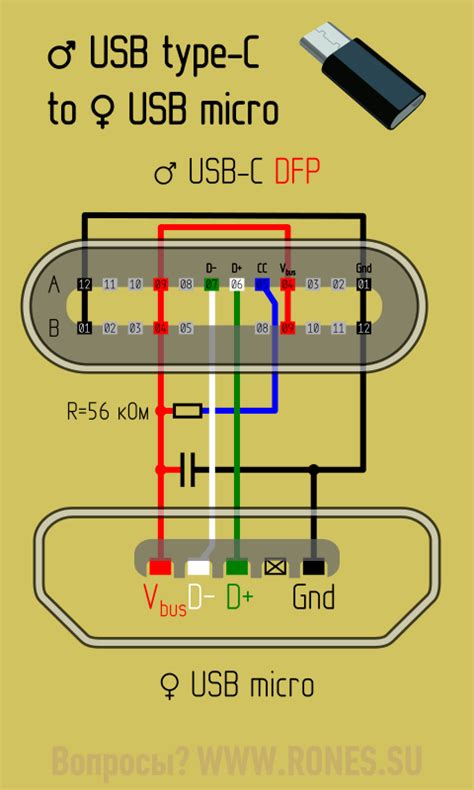 Usb Type C схема подключения