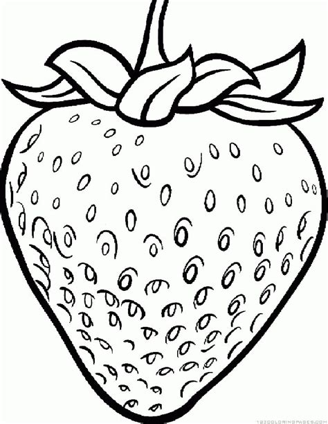 Strawberry Coloring Picture Coloring Pages Fruit Coloring Pages
