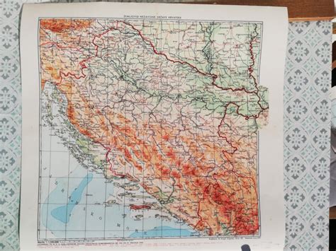 Zemljopisna Karta Nezavisne Države Hrvatske Ndh