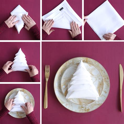 3 Simple Christmas Napkin Folding Ideas By Sam Hood