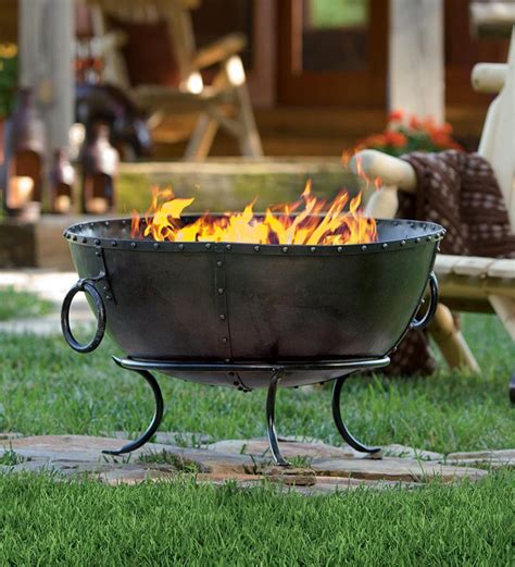Maybe you would like to learn more about one of these? Bronze Kettle Fire Pit With Riveted Accents And Bold Style ...