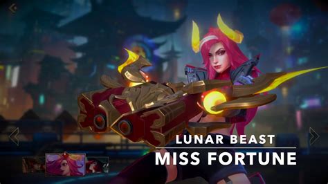 Wild Rift New Skins Lunar Beast Miss Fortune Patch 21 Youtube