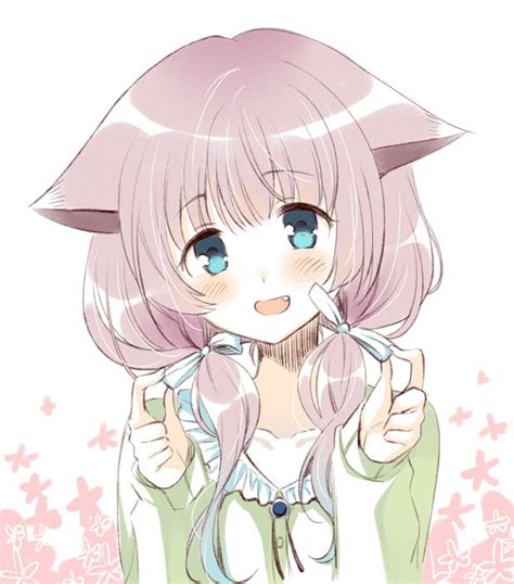 Cute Anime Girl As Cat Pretty Anime Style Pics Pinterest