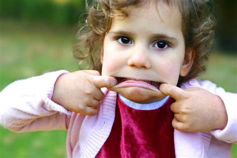 Little Girl Pulling Faces Stock Photo Image Of Expressive 7766934