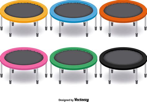 6 Trampoline Vector Set Download Free Vector Art Stock Graphics And Images