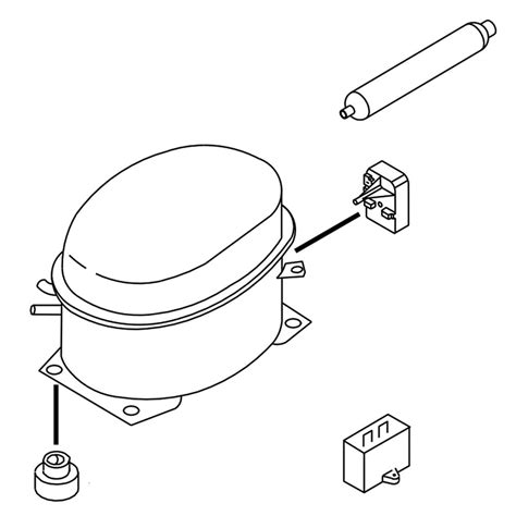 Refrigerator Compressor Assembly W11480426 Parts Sears Partsdirect