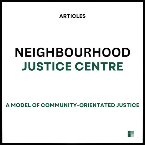 The Neighbourhood Justice Centre In Collingwood A Model Of Community