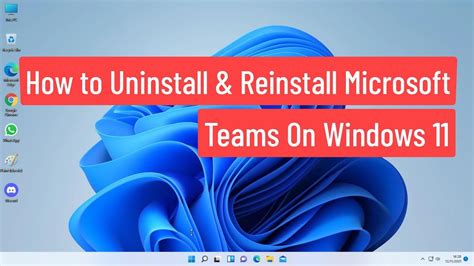 How To Uninstall Reinstall Microsoft Teams On Windows Youtube