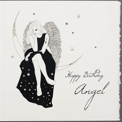 Happy Birthday Angel Handmade Open Birthday Card S Tilt Art