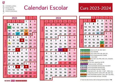 Calendario Escolar 2023 24 Ceip Son Caliu