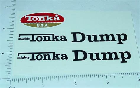 Mighty Tonka Dump Truck Stickers Toy Decals Gasoline Alley Toys