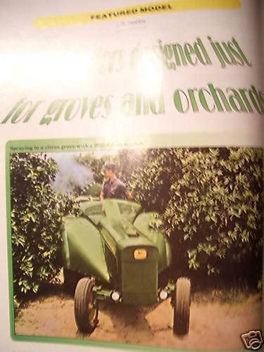 John Deere 1020 3020 1010 Orchard And Grove Tractor Green Magazine Ebay