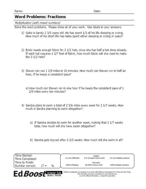 Solving Multi Step Problems With Fractions And Mixed Numbers Worksheet