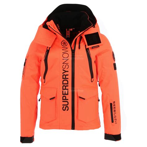 Superdry Ultimate Snow Rescue Ski Jacket Men Hyper Orange