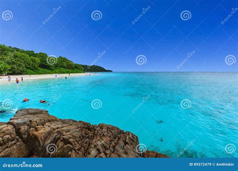 Beautiful Tropical Andaman Sea With Beach And Blue Sky Phang Nga