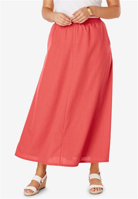 Linen Maxi Skirt Plus Size Skirts Fullbeauty Image Fb Woman Within