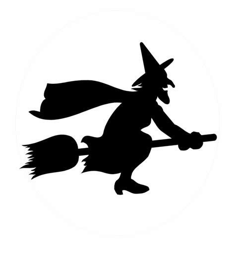 Witch Clipart Broom Silhouette Witch Broom Silhouette