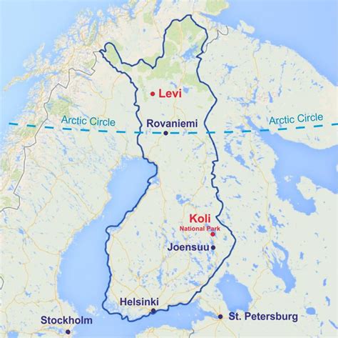 Levi Finnland Karte Finnland Levi Karte Europa Nord Europa