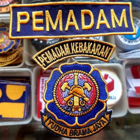 Jual Set Bordir Badge Logo Damkar Lokasi Dan Label Dada Damkar Di Lapak