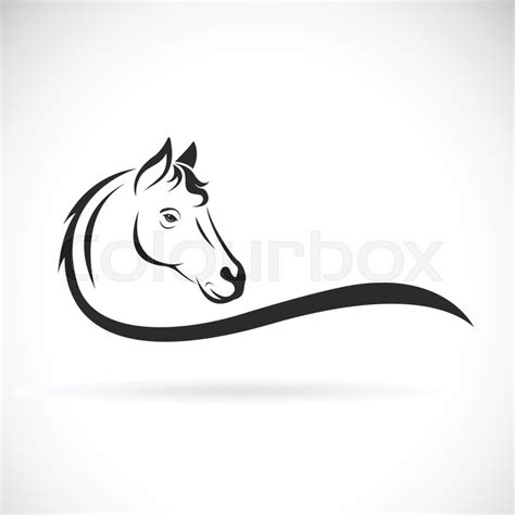 Vector Of A Horse Head On White Stock Vector Colourbox
