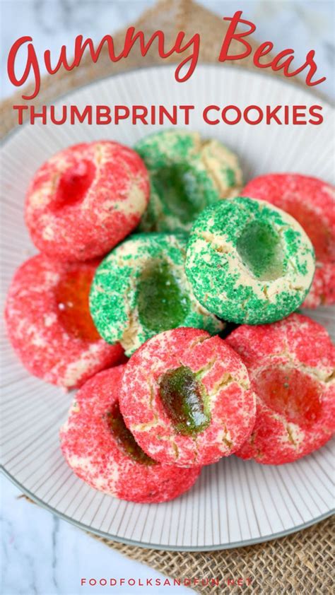 These Gummy Bear Thumbprint Cookies Help Spread Holiday Cheer With
