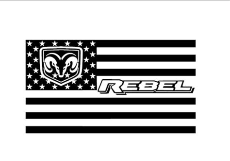 Ram Rebel American Flag Decal Sticker Etsy