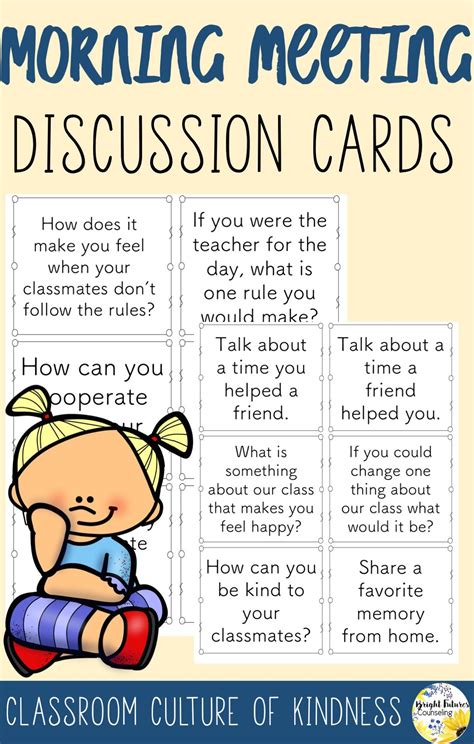 Morning Meeting Discussion Cards | Morning meeting kindergarten, Morning meeting activities 