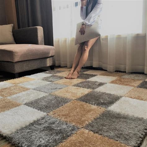 Diy Soft Plush No Slip Interlocking 30x30 Shag Carpet Squares Classy