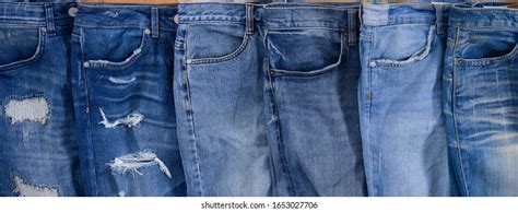 Denim Blue Jeans Design Detail Front Stock Photo 1653027706 Shutterstock