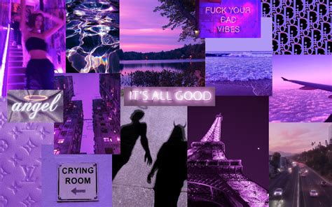 Collage High Quality Purple Aesthetic Laptop Wallpaper Car Accident