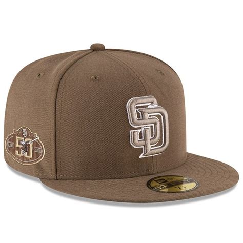 Mens New Era Brown San Diego Padres 50th Anniversary Authentic