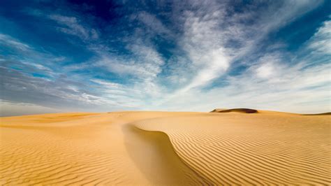 Download Wallpaper 1366x768 Desert Sand Dunes Landscape Sunny Day