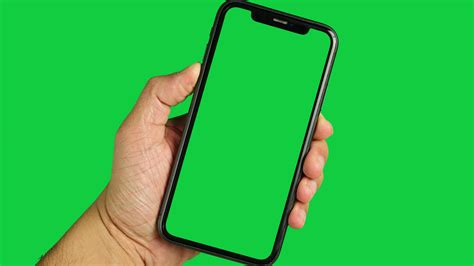 Phone Green Screen Green Screen Of Hand Holding And Using Phone